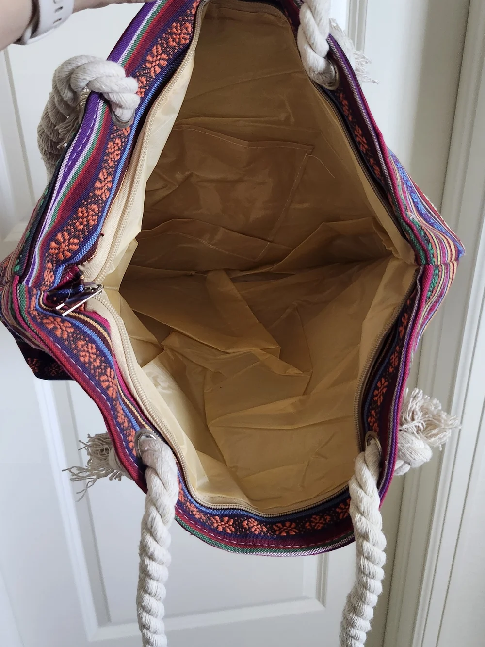 NWOT Beach Tote with Rope Handles